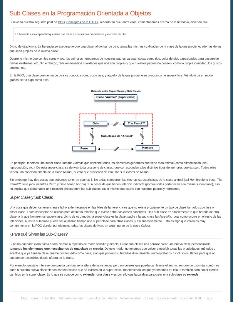 Imágen de pdf Sub Clases en la Programación Orientada a Objetos